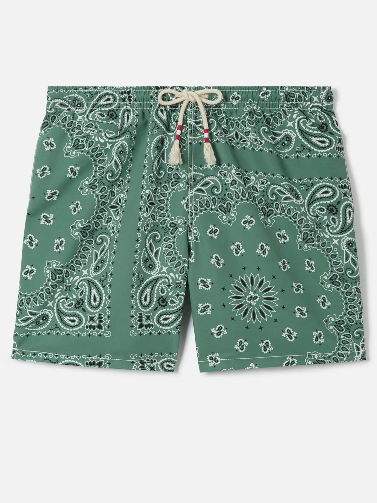 Caprese swim shorts with military green bandana print