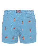 Mid-length striped Gustavia swim-shorts with Aperol Spritz embroidery | APEROL SPECIAL EDITION