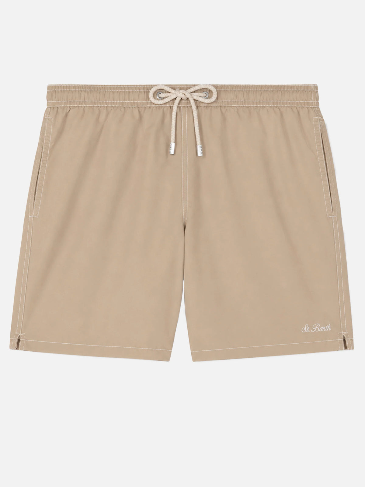 Beige mid-length classic light swim shorts Patmos