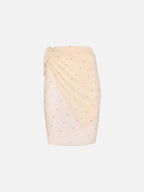 Beige cotton canvas Vanity shoulder bag