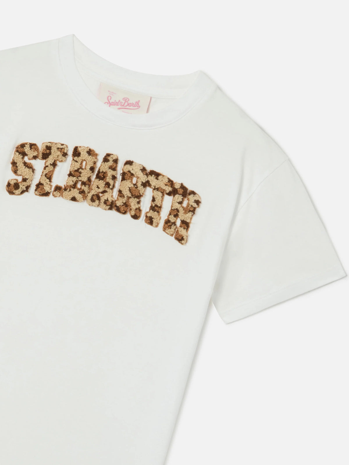 Abbey organic cotton dress with leopard terry-effect logo