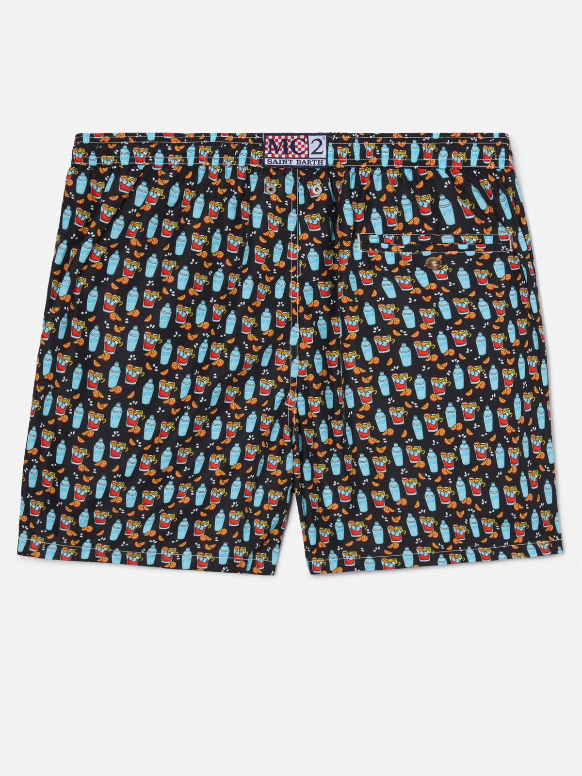 Black Lighting Micro swim shorts with negroni all-over print