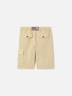 Beige Marseille Jr shorts in linen