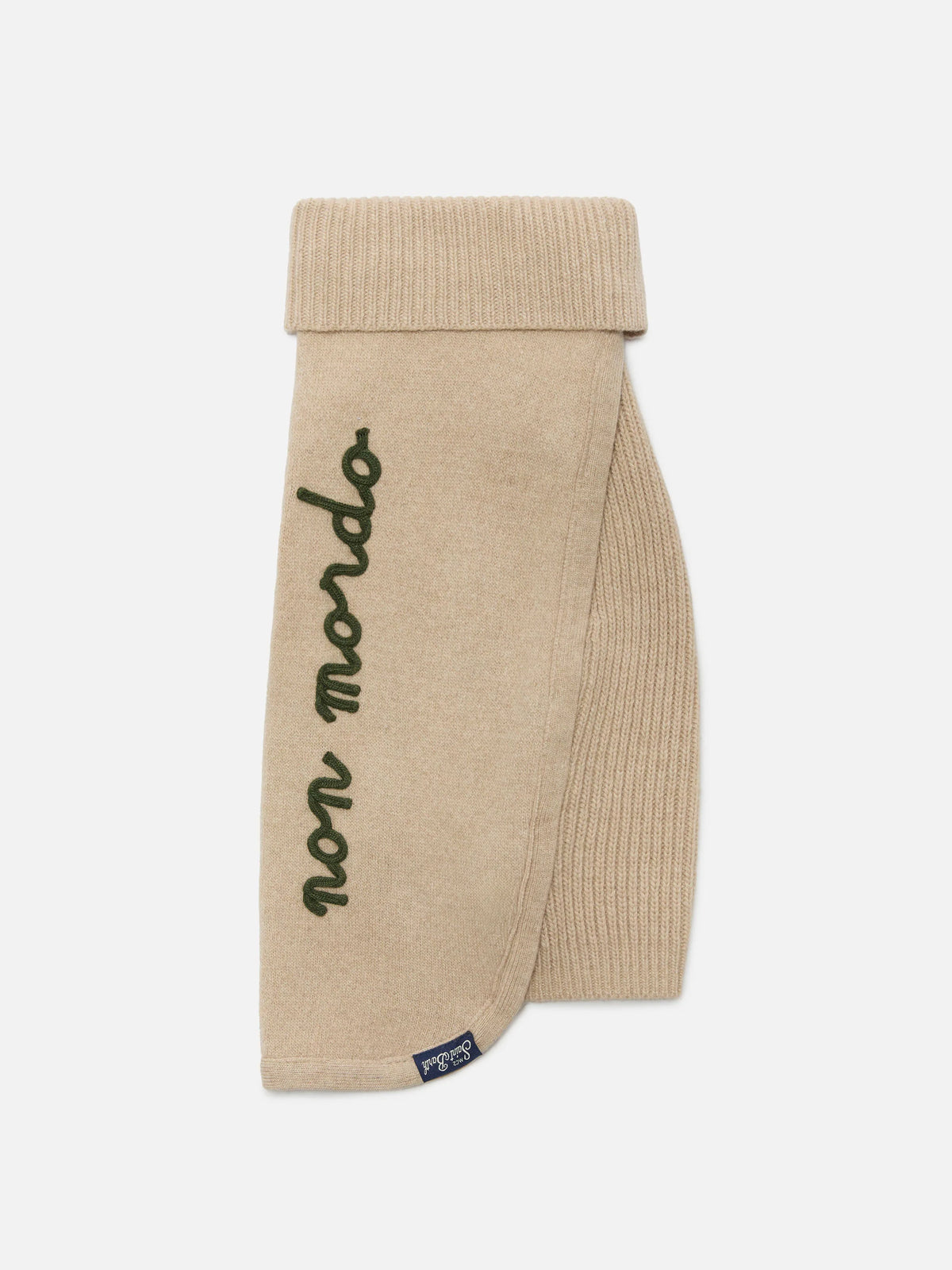 Dog sweater with Abbaio ma non mordo embroidery