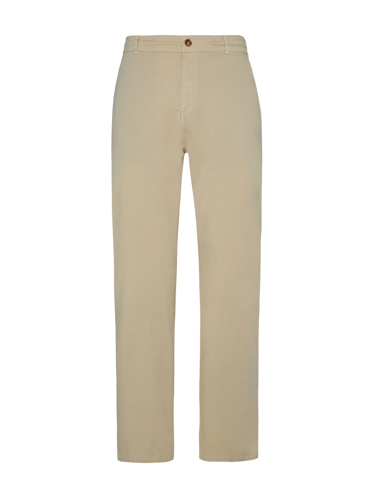 Beige cotton pants Calais with drawstring