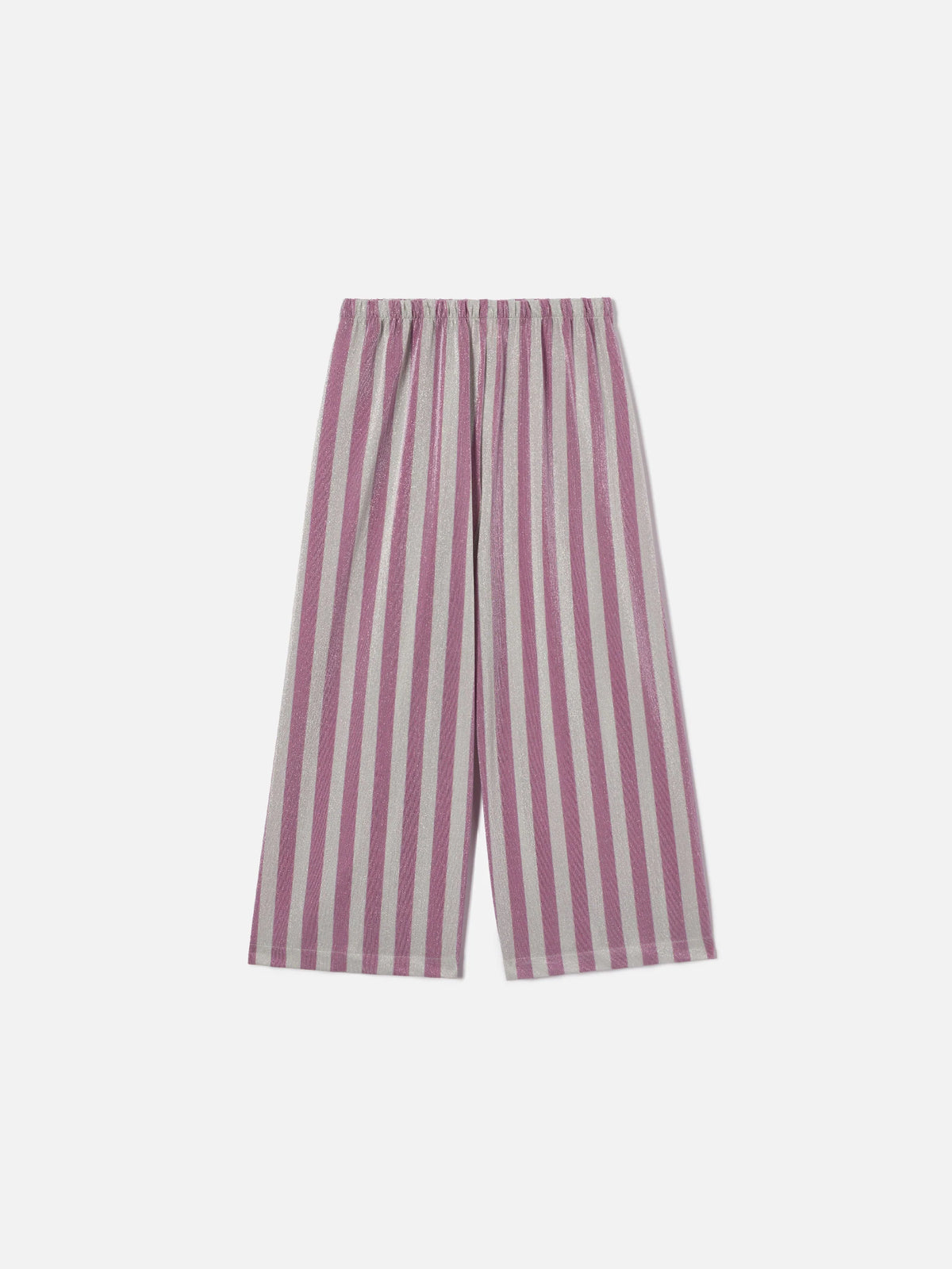 Amalia Jr lurex pants with pink and silver stripes