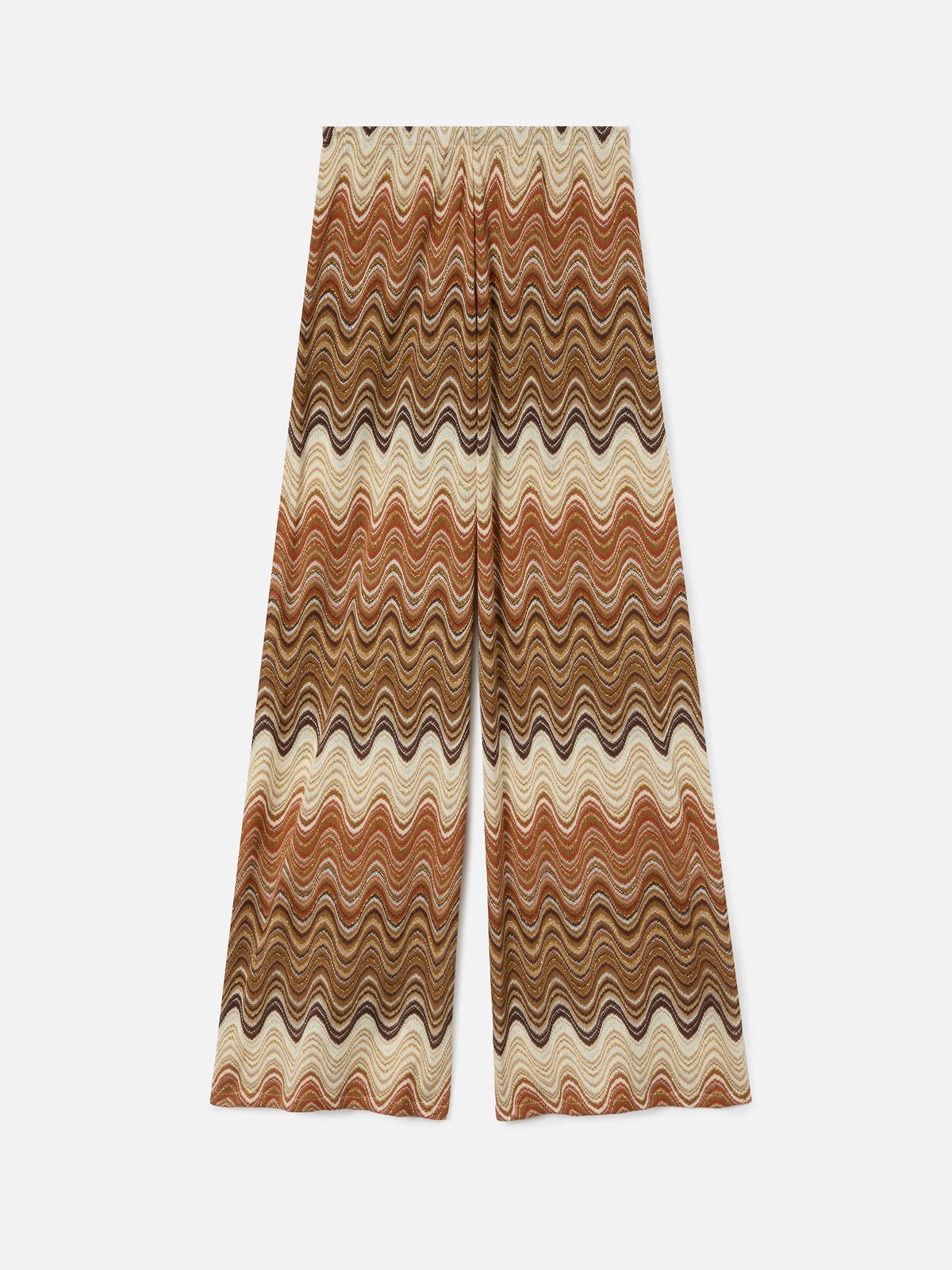 Brown Amalia degradé raschel long trousers