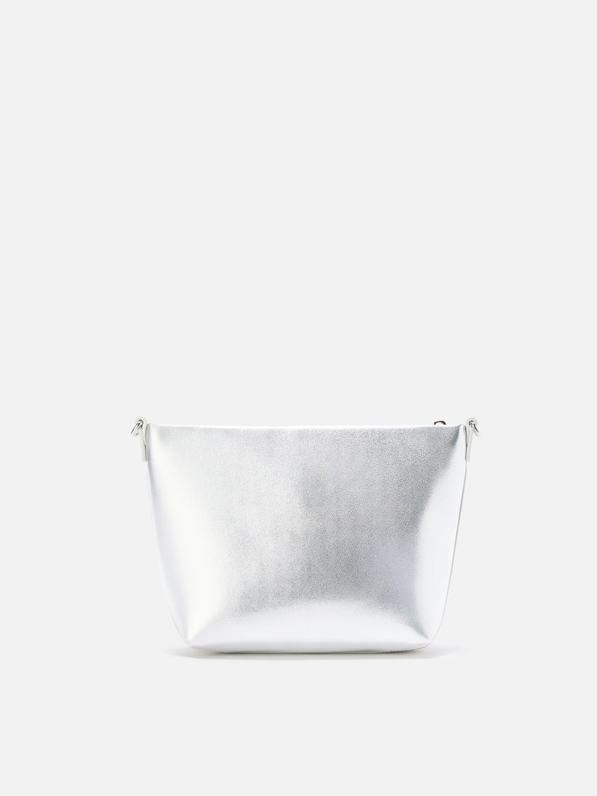 Aline Shoulder Bag in silver laminated leather