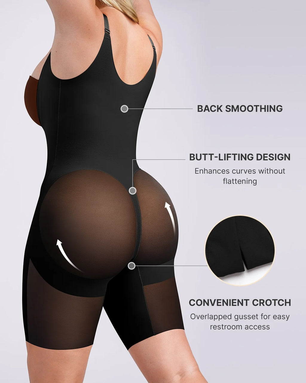 Bare Essentials™ Cream Touch™ Open Bust Smoothing Bodysuit