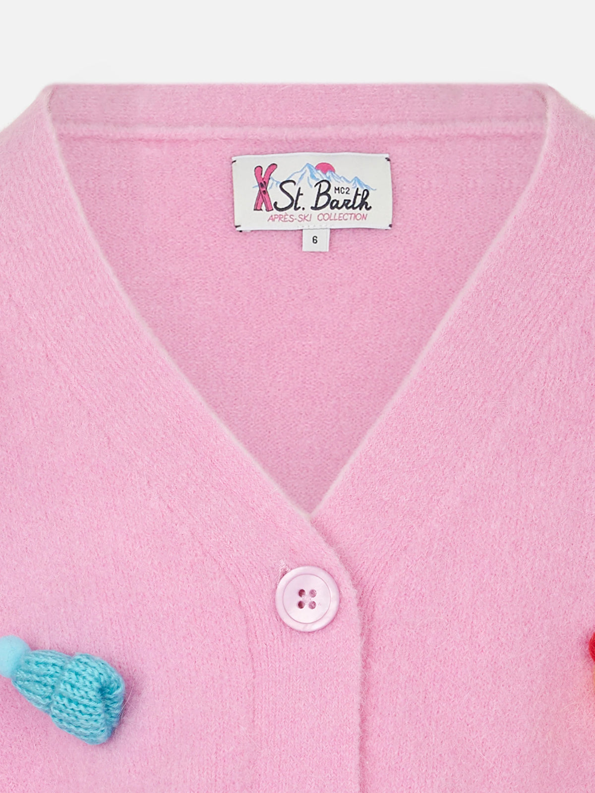 Lyza Soft Jr pink cropped cardigan