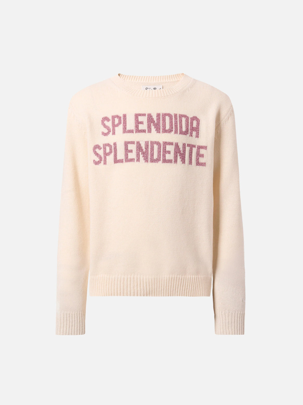 Princess cashmere-blend crewneck with Splendida Splendente lurex jacquard