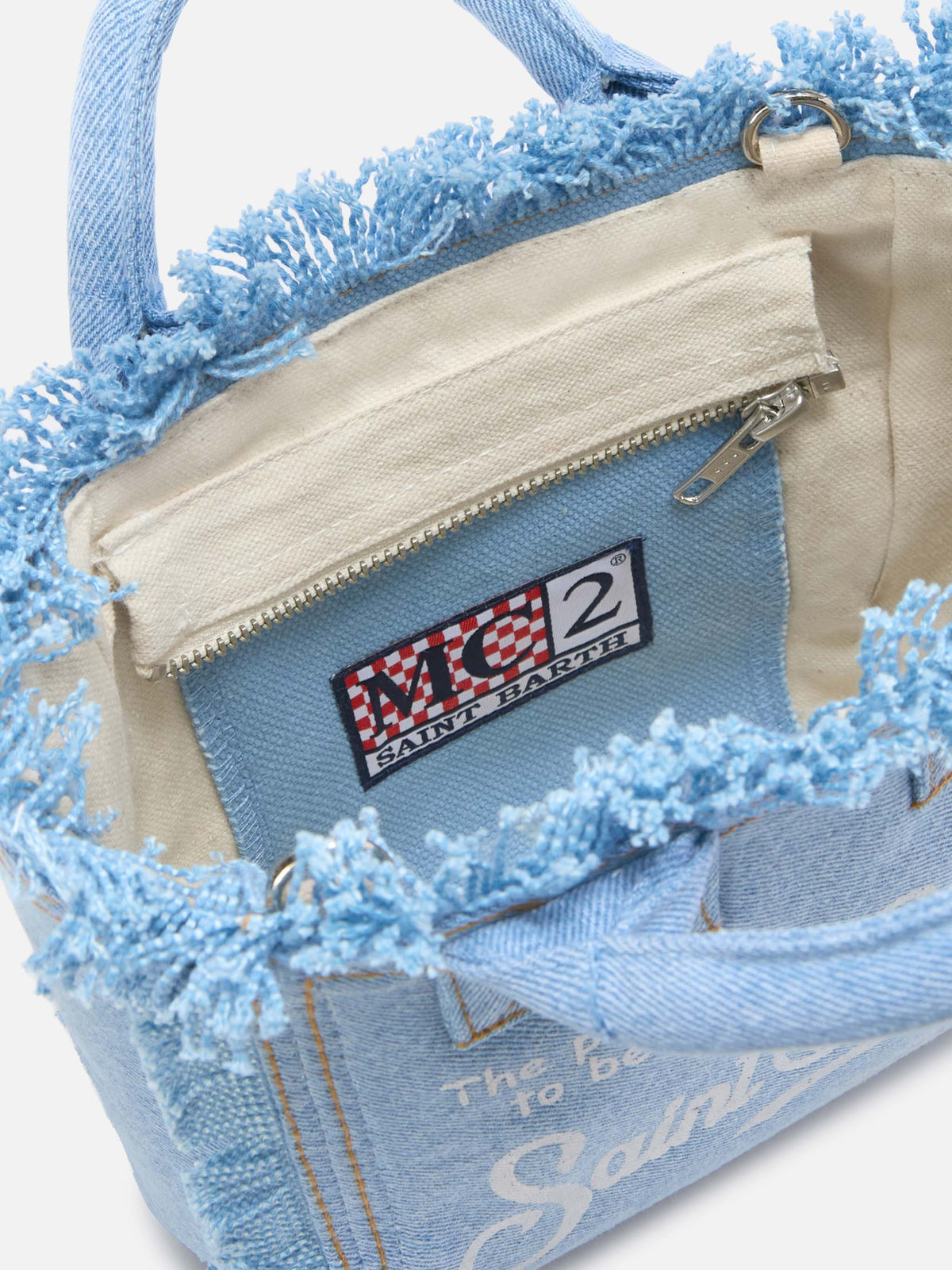 Light wash denim Vanity mini bag