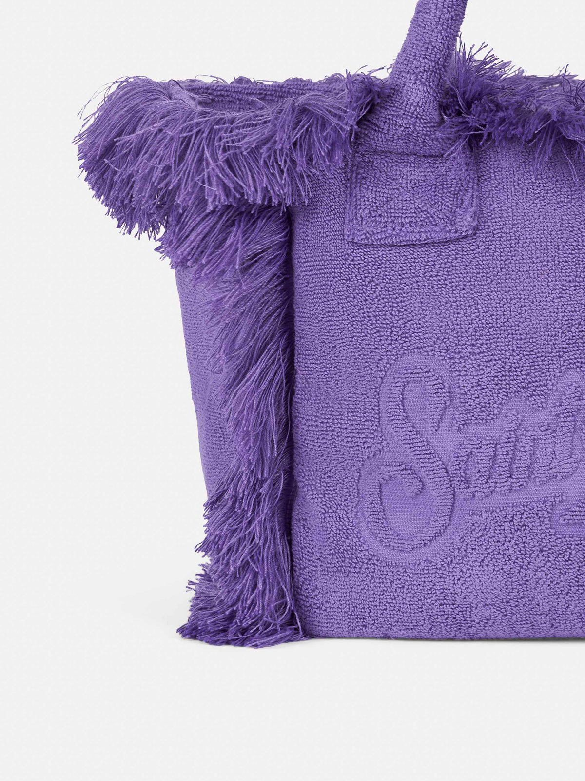 Colette purple terry soft handbag