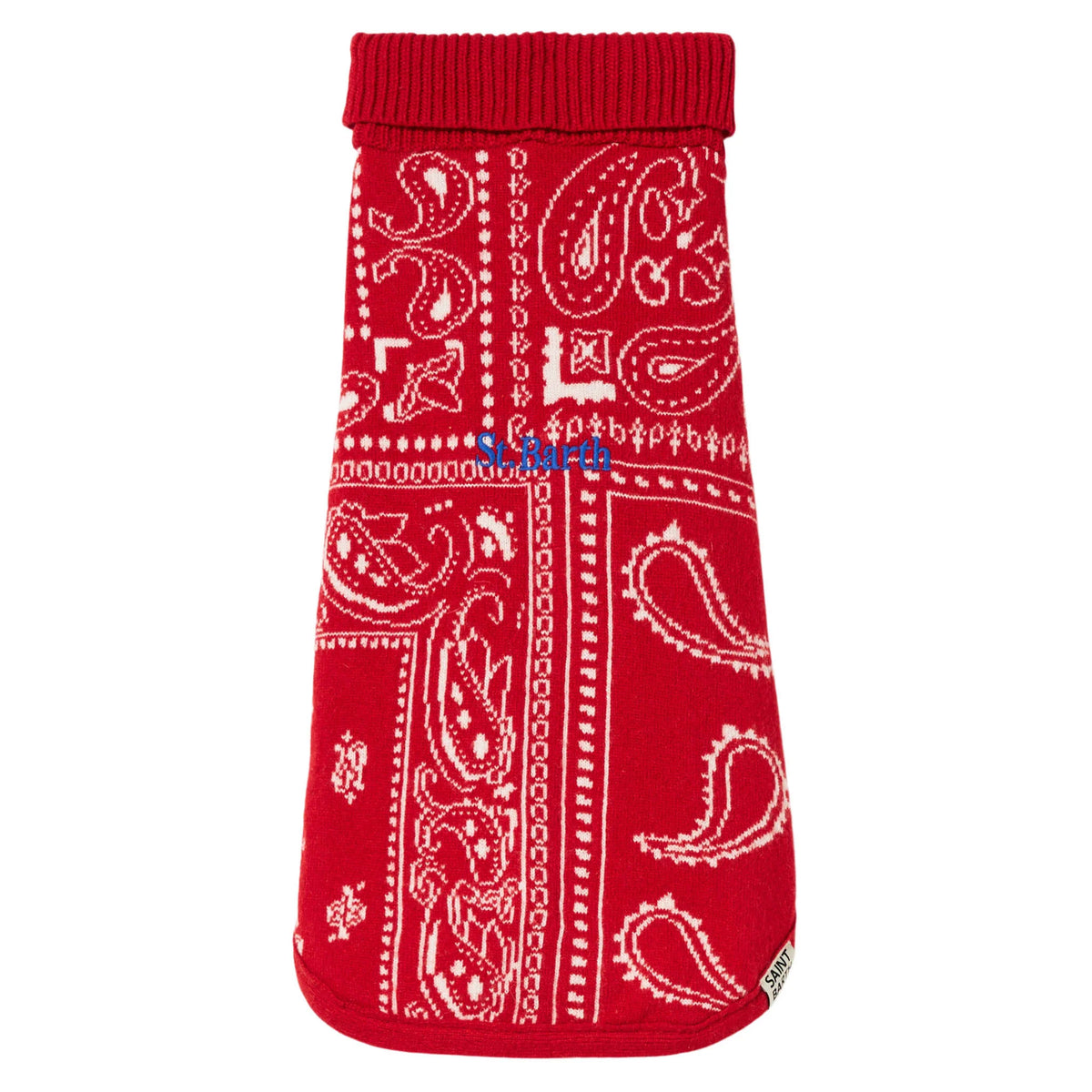 Dog sweater with bandanna jacquard