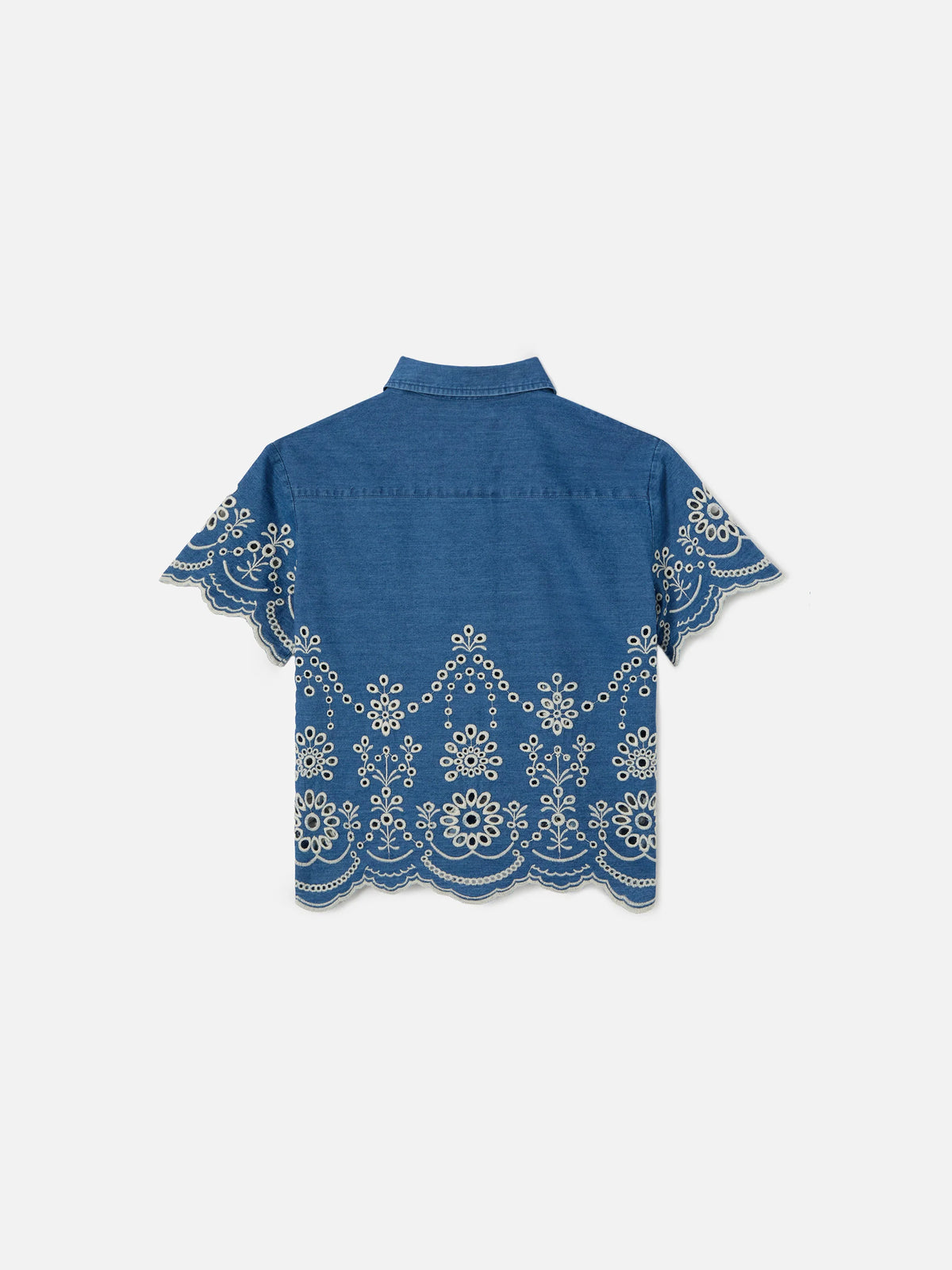 Amani Jr chambray shorts with embroidery