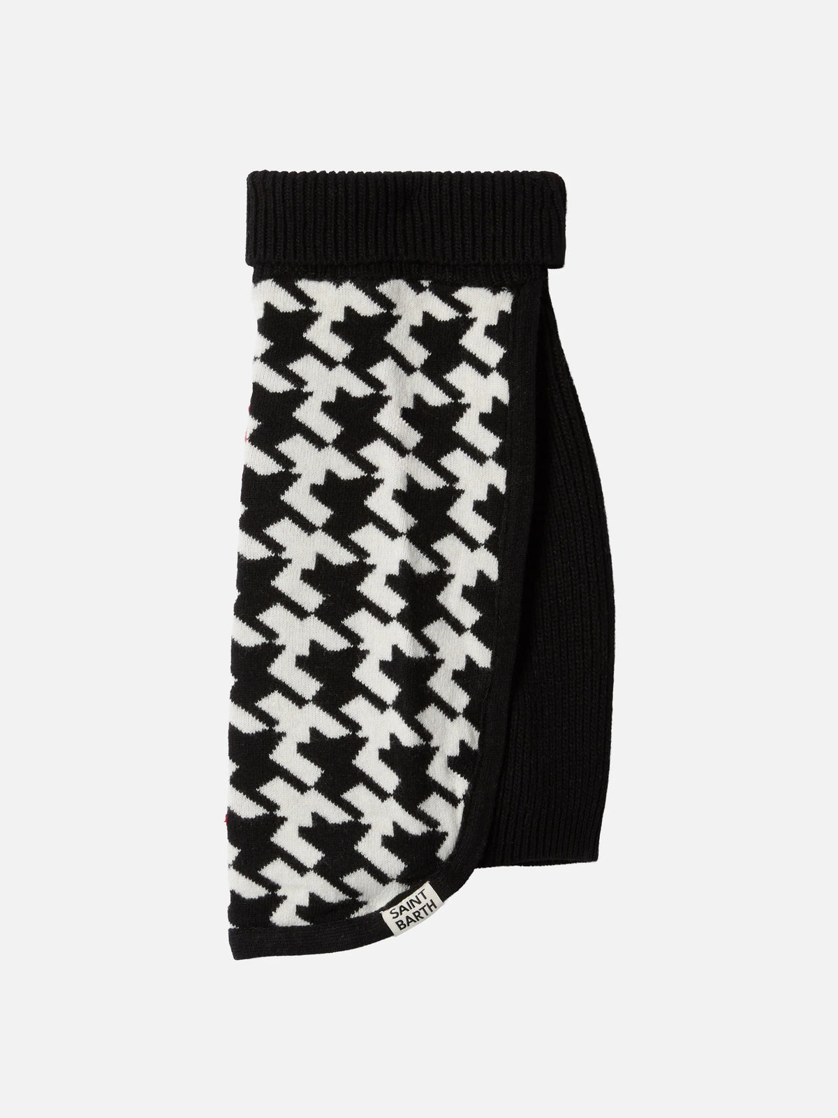 Dog sweater with Pied de Chien embroidery