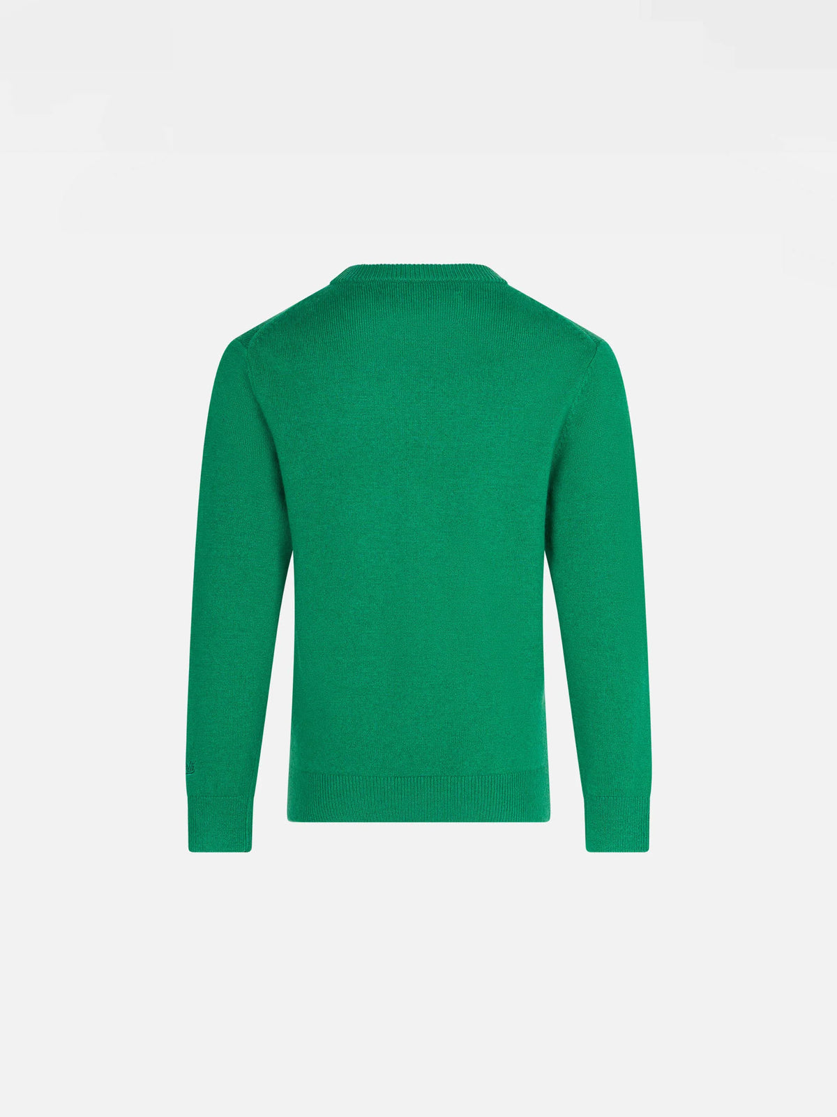 Boy green sweater with St. Moritz jacquard