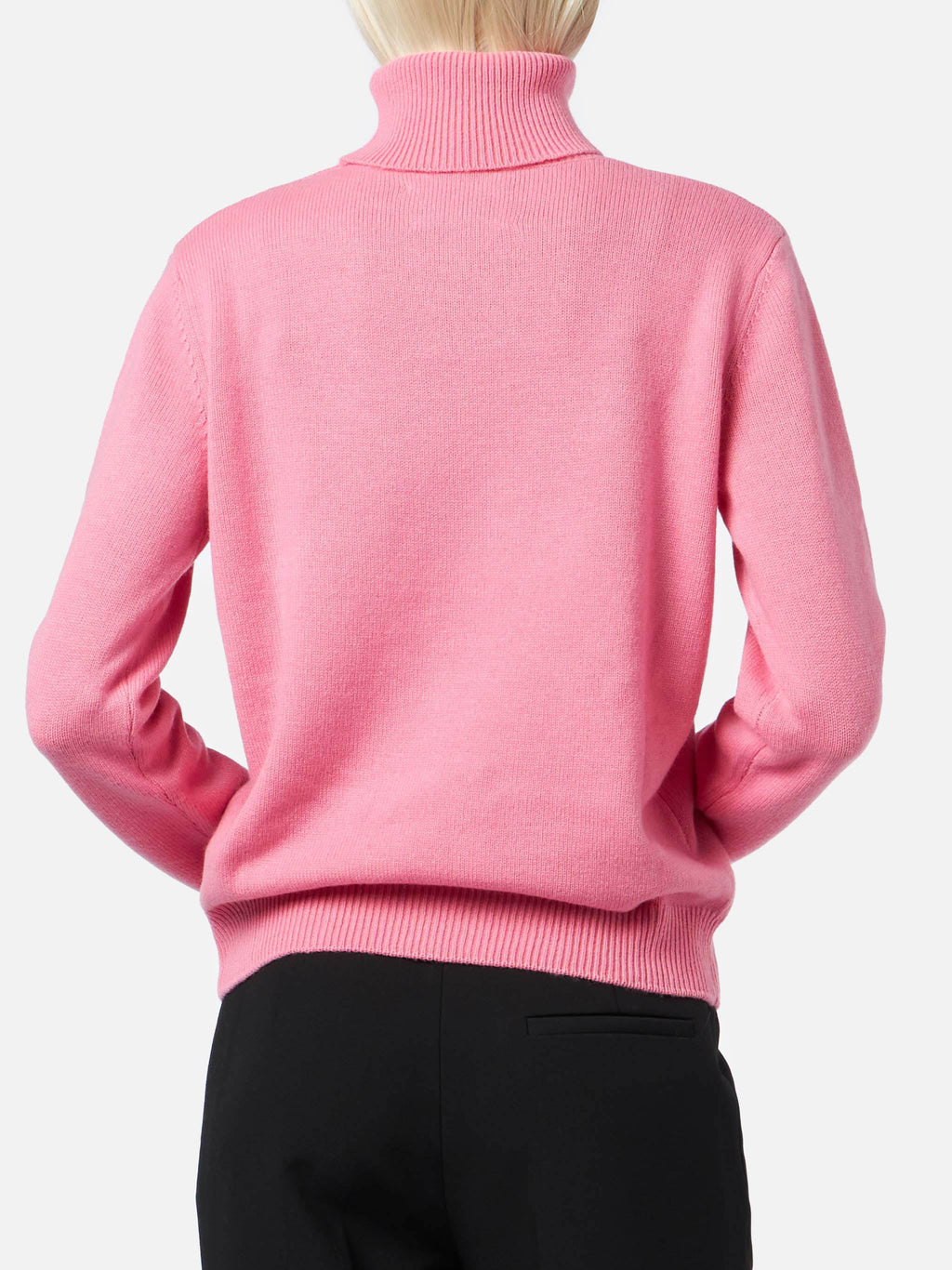 Pink turtleneck Moody in BLENDED CASHMERE