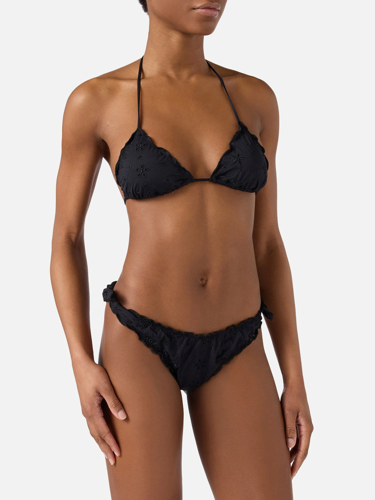 Triangle bikini Sarius triangle in black sangallo