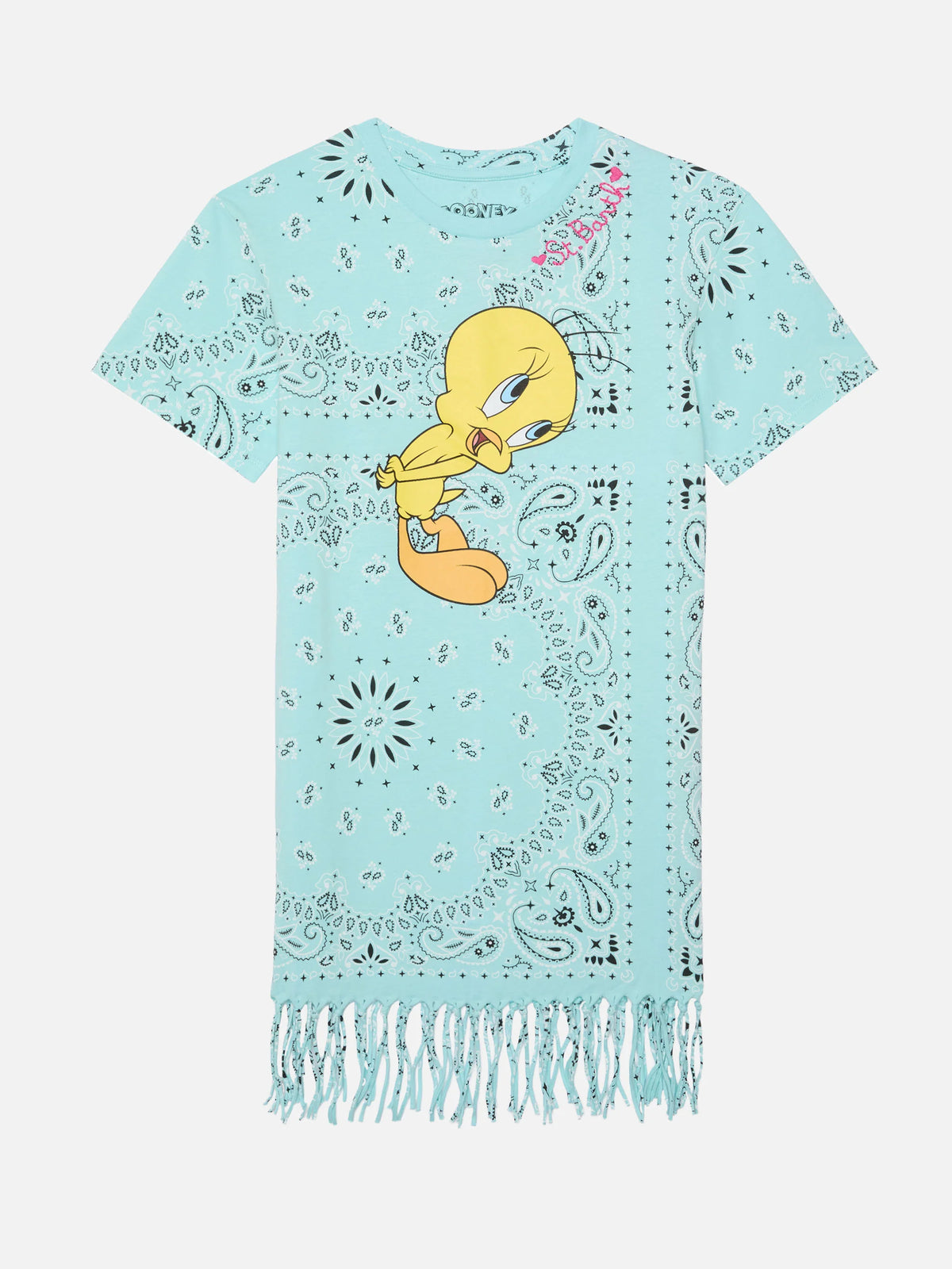 Girl Abbey dress with fringes and bandana print | WRNER BROS. SPECIAL EDITION