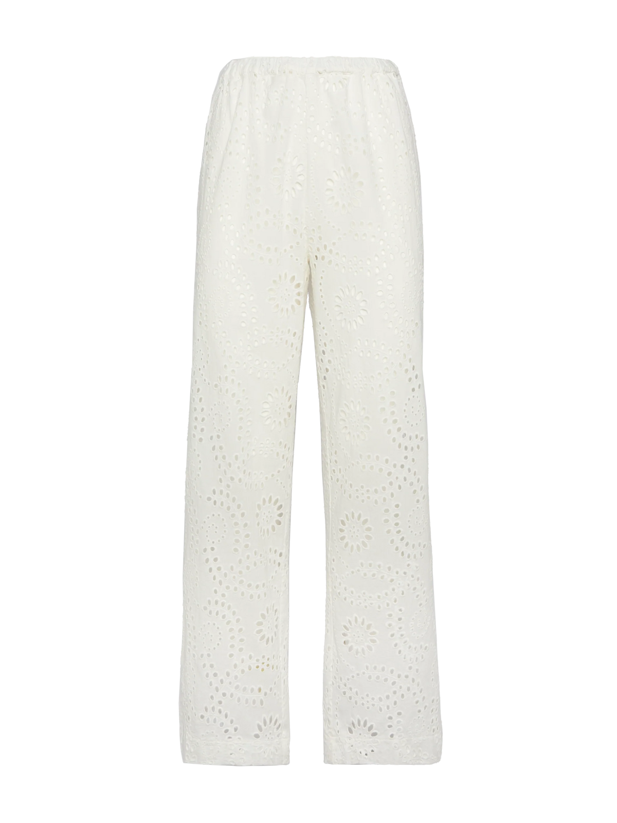 Inez white Sangallo lace pants