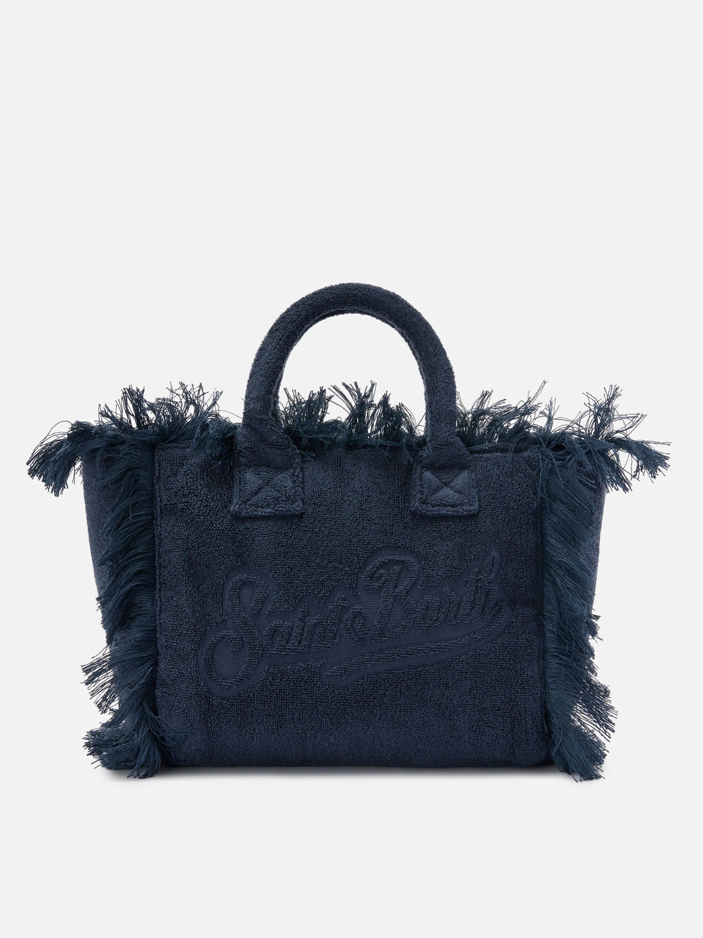 Blue solid color terry effect Colette bag