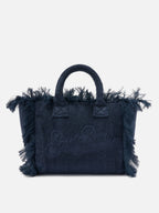 Blue solid color terry effect Colette bag