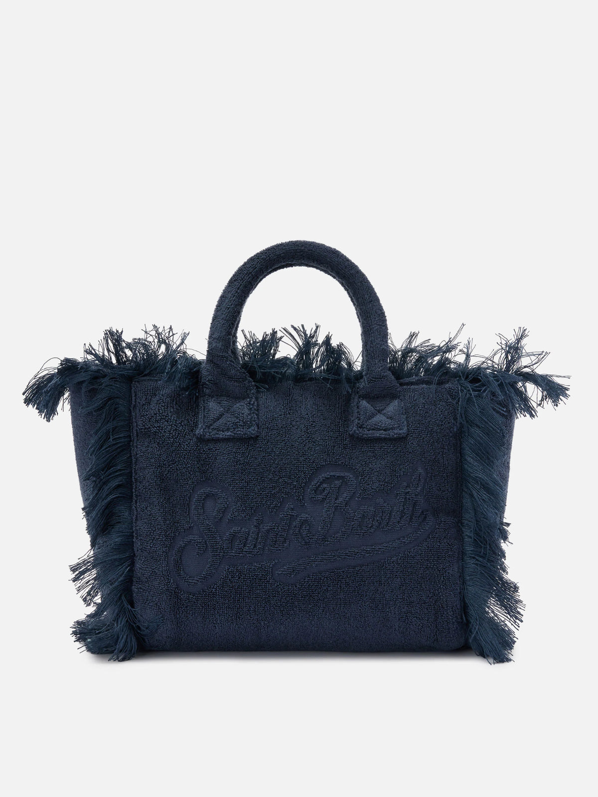 Blue solid color terry effect Colette bag
