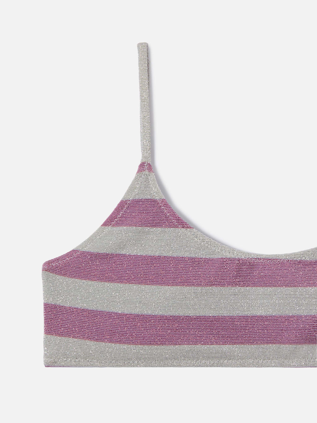 Amalia Jr lurex pants with pink and silver stripes