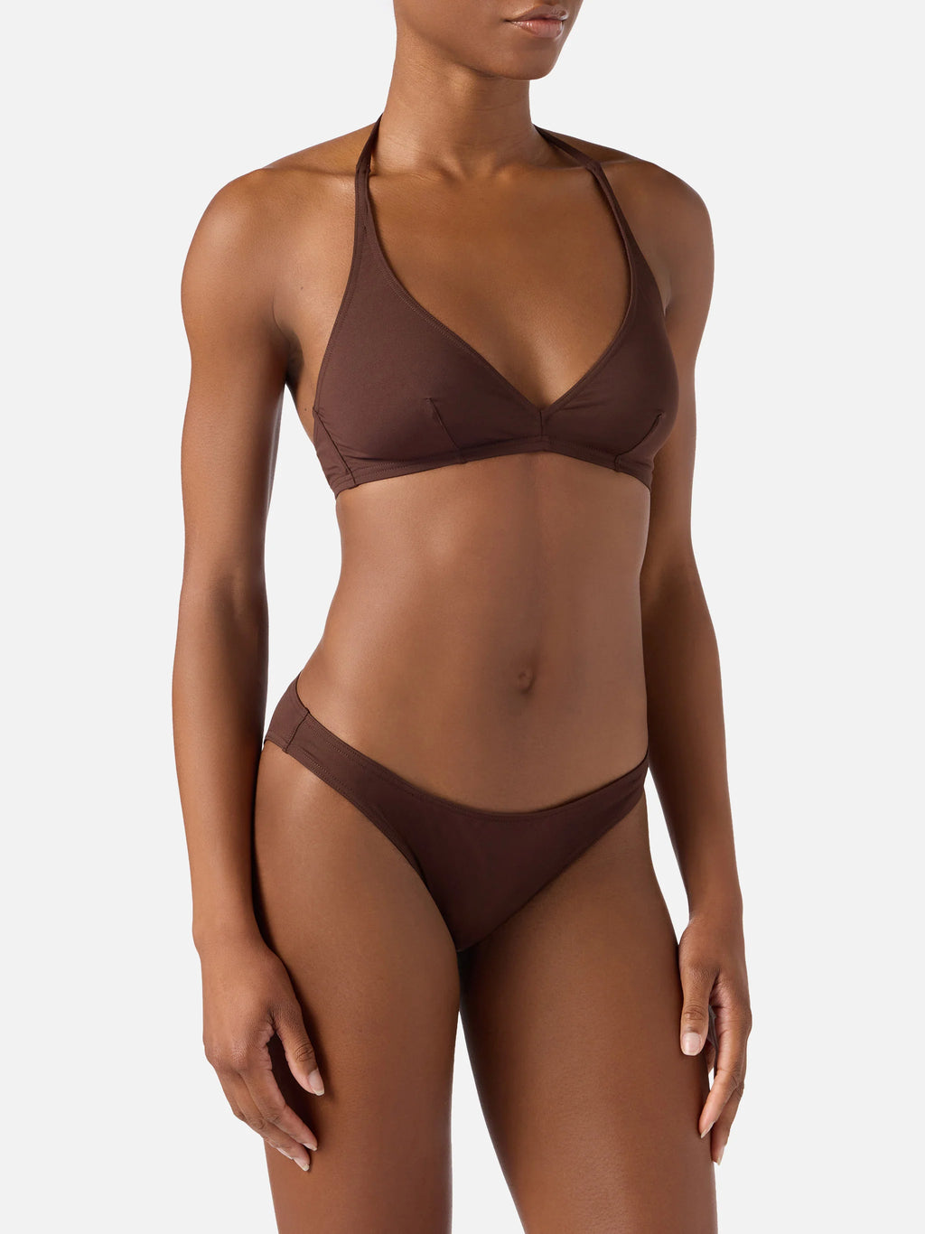 Gala bikini in solid dark brown