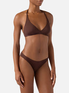 Gala bikini in solid dark brown