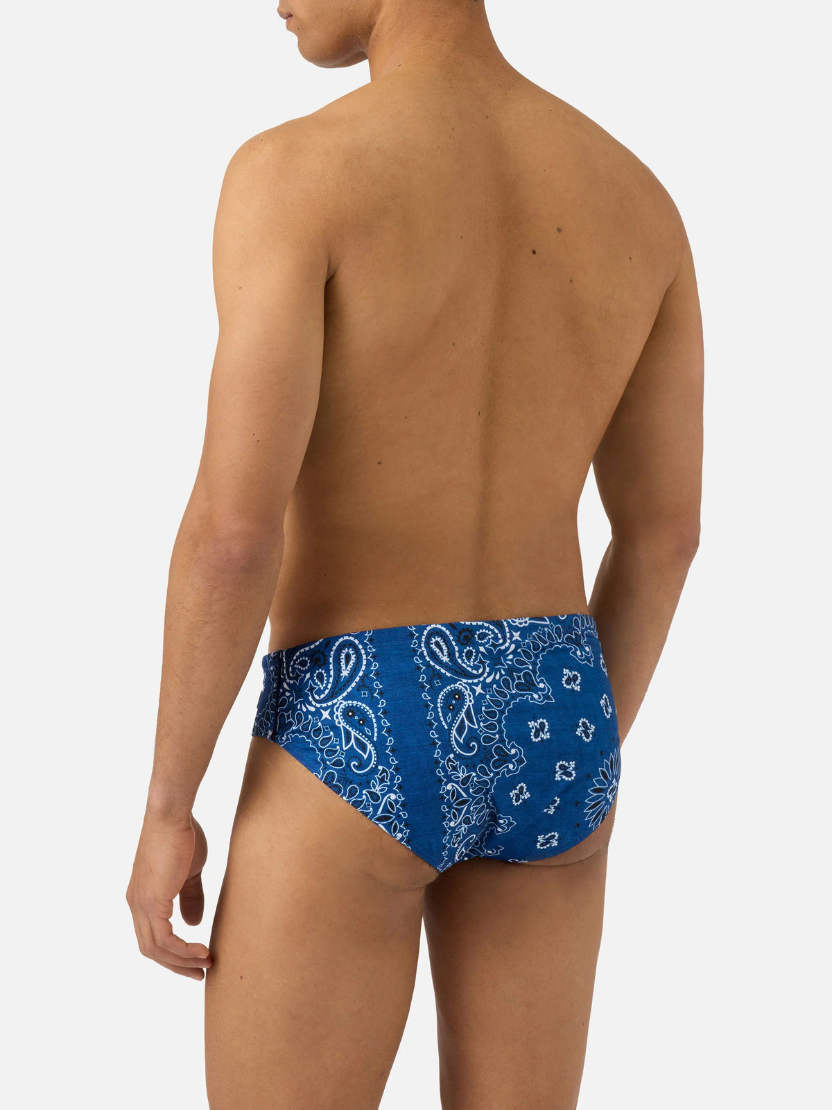 Cayo navy bandanna print swim briefs