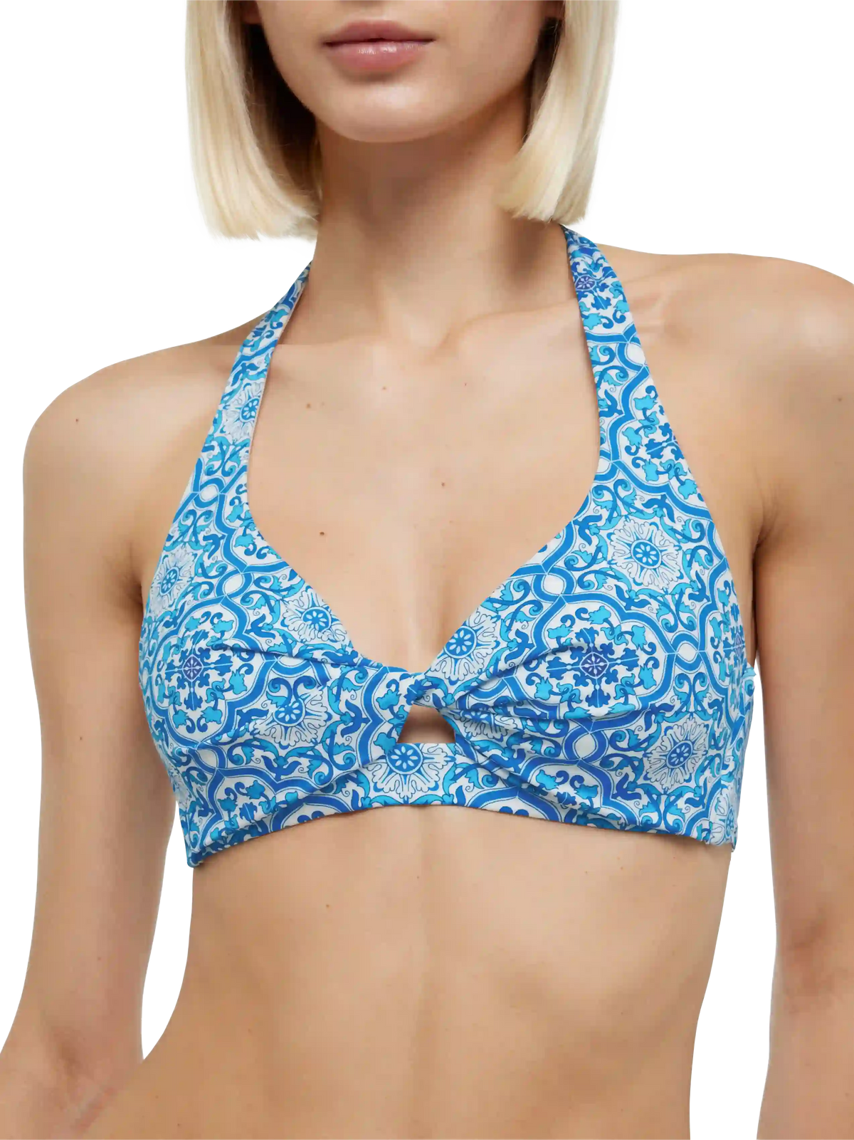 Bralette bikini Leda Yali with majolica print