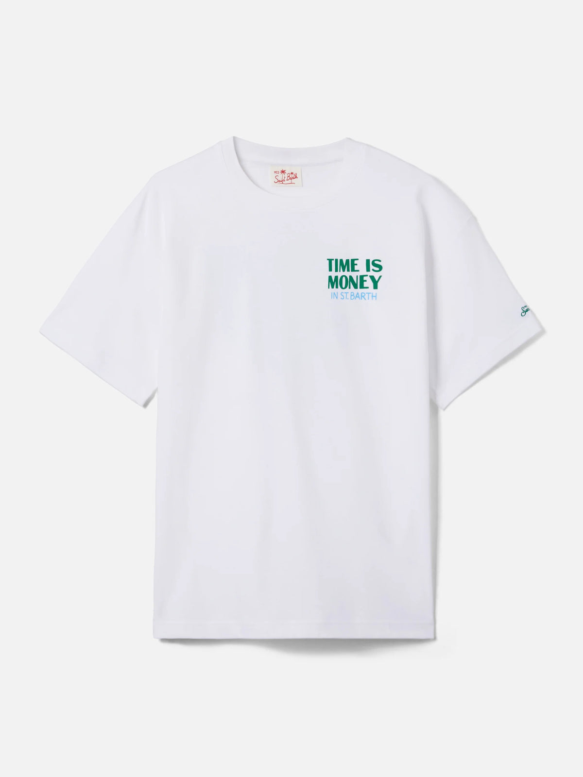 Delmar t-shirt with Time Is Money print and maxi graphic on the back