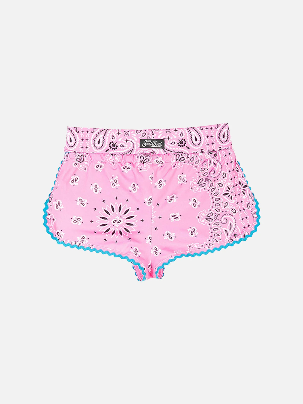 Bandana print girl beach shorts
