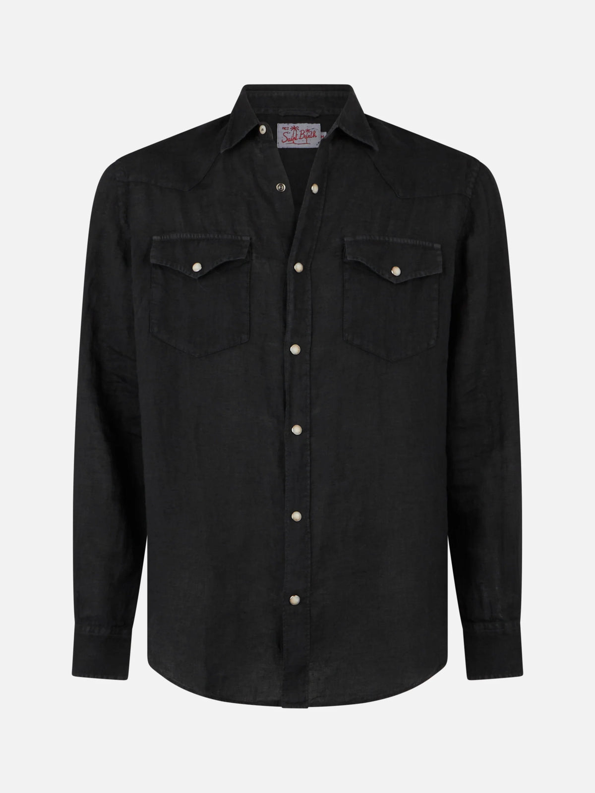 Greg black linen shirt