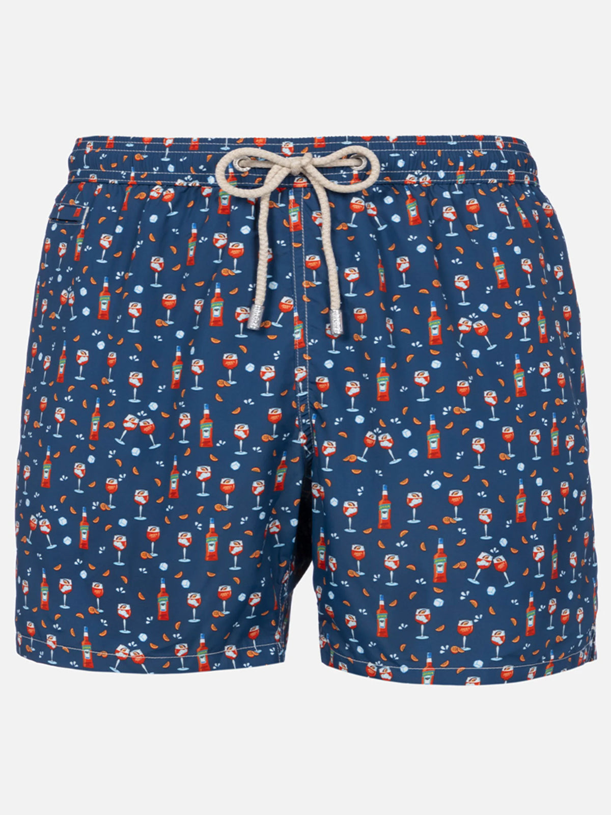 Lightweight fabric swim shorts Lighting with Aperol spritz print | APEROL SPECIAL EDITION