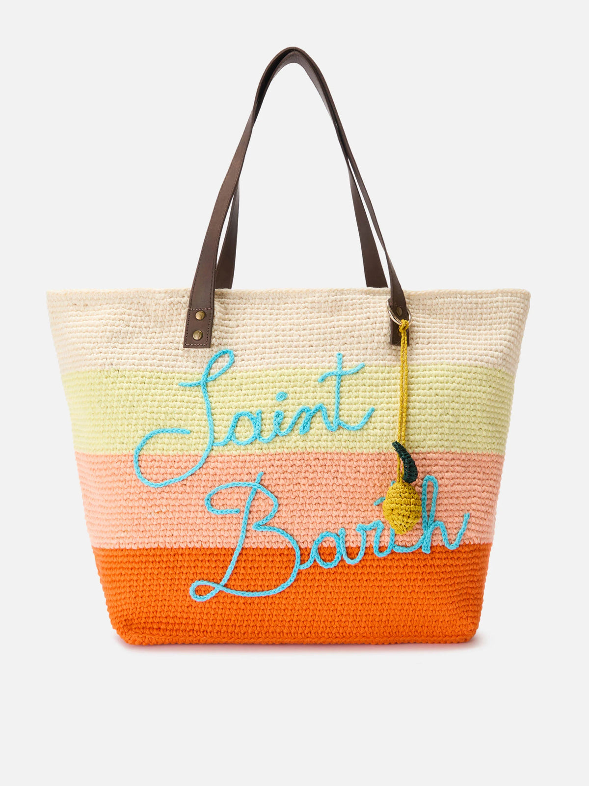 Bag Charm with mini lemon in raffia