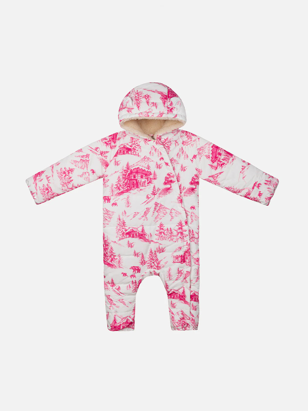 Ski suit Glace with toile de jouy print