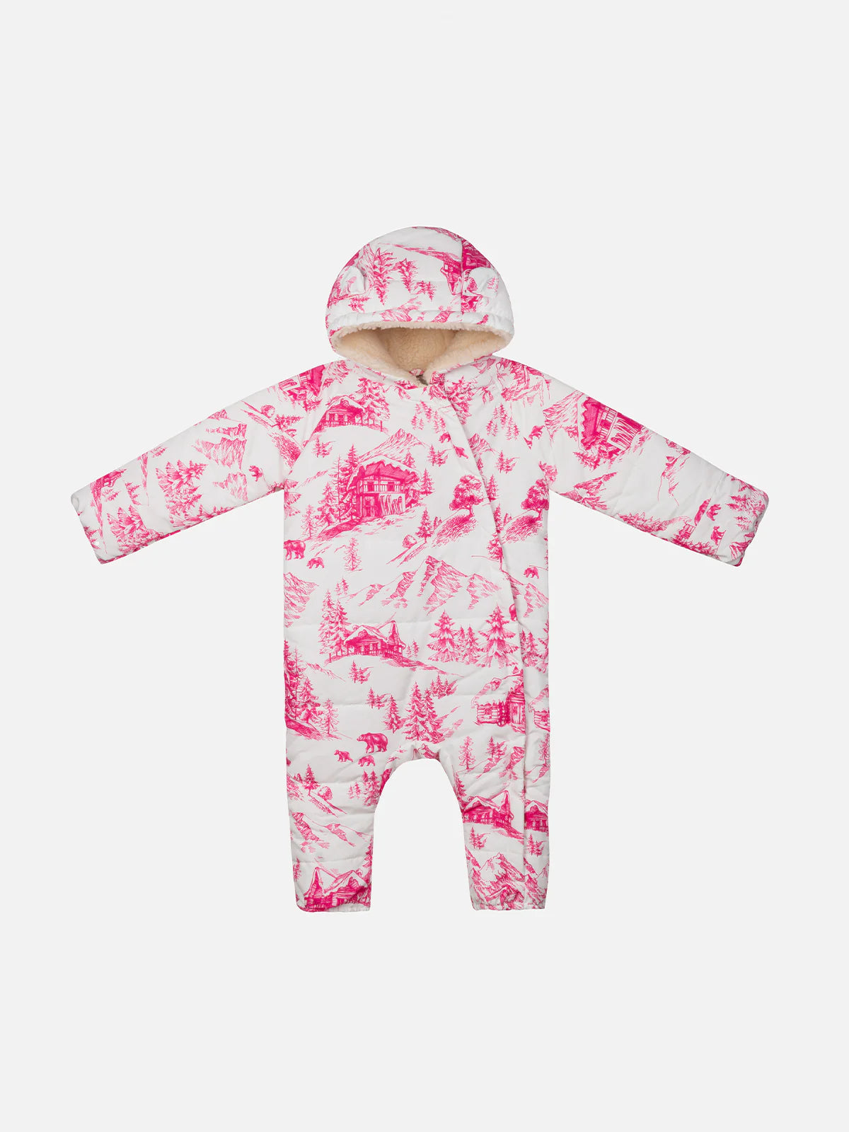 Ski suit Glace with toile de jouy print