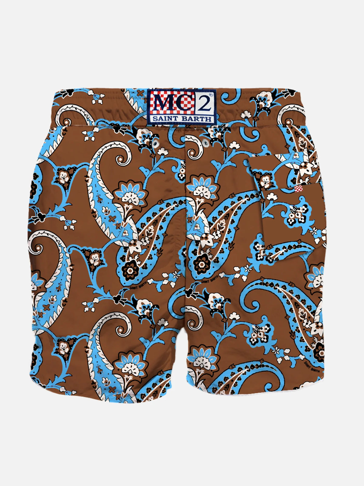 Gustavia paisley linen swim shorts