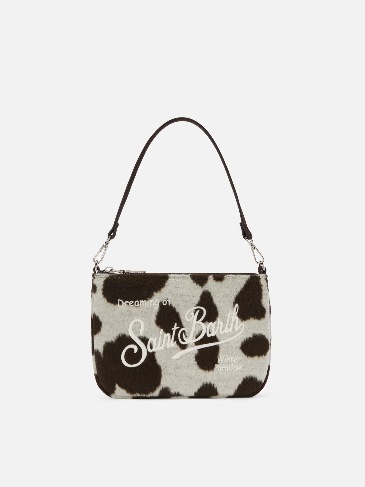 Parisienne Mini Shoulder Bag in cow-print wool blend