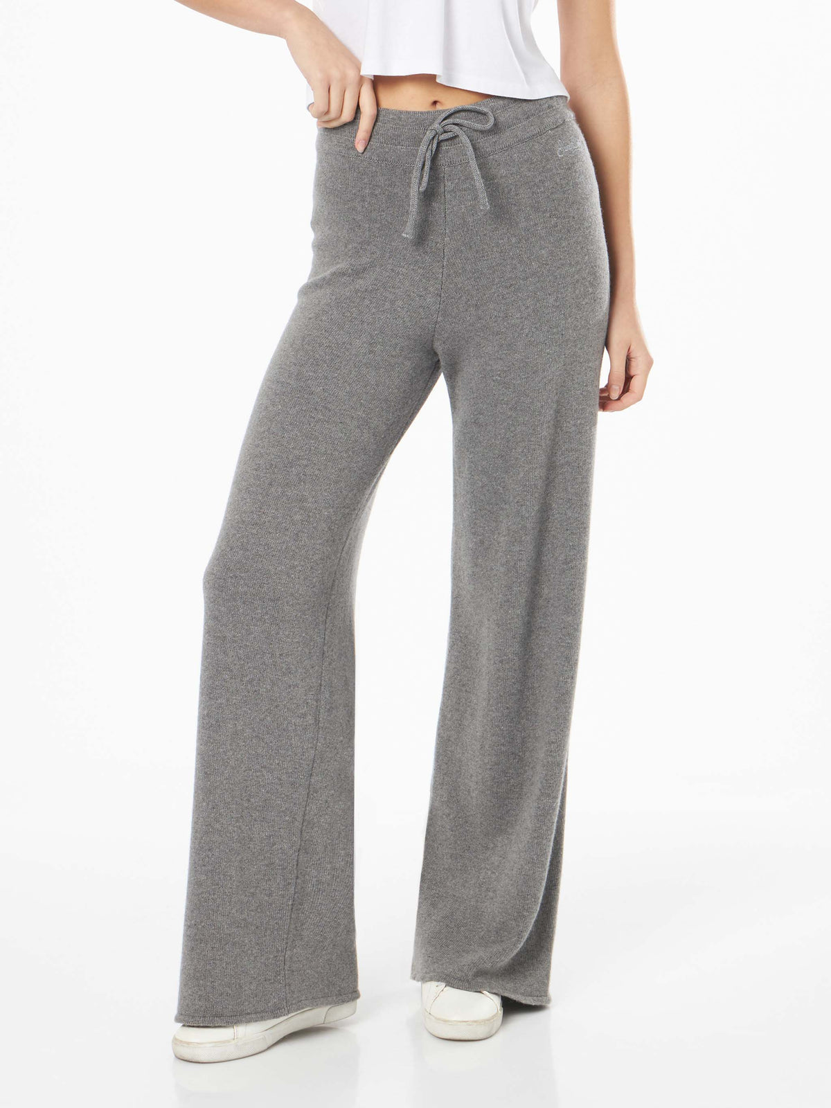 Grey mélange Eze sweater with polo collar