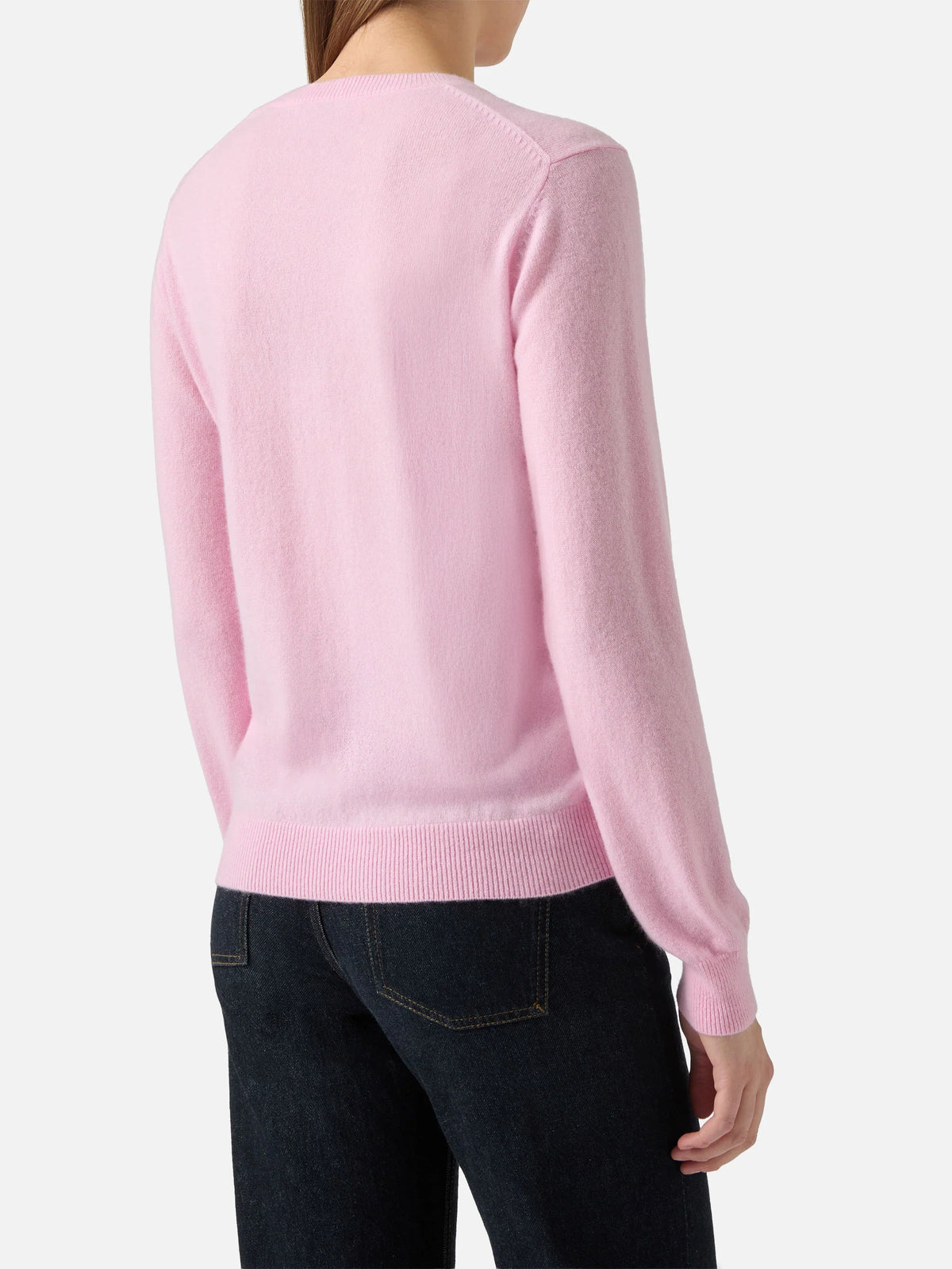 100% CASHMERE sweater Sorbonne in pink