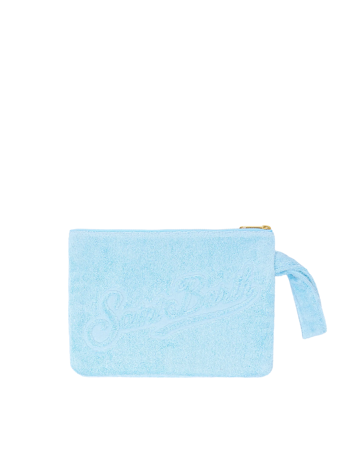 Light blue Pareasy pochette with jacquard Saint Barth logo