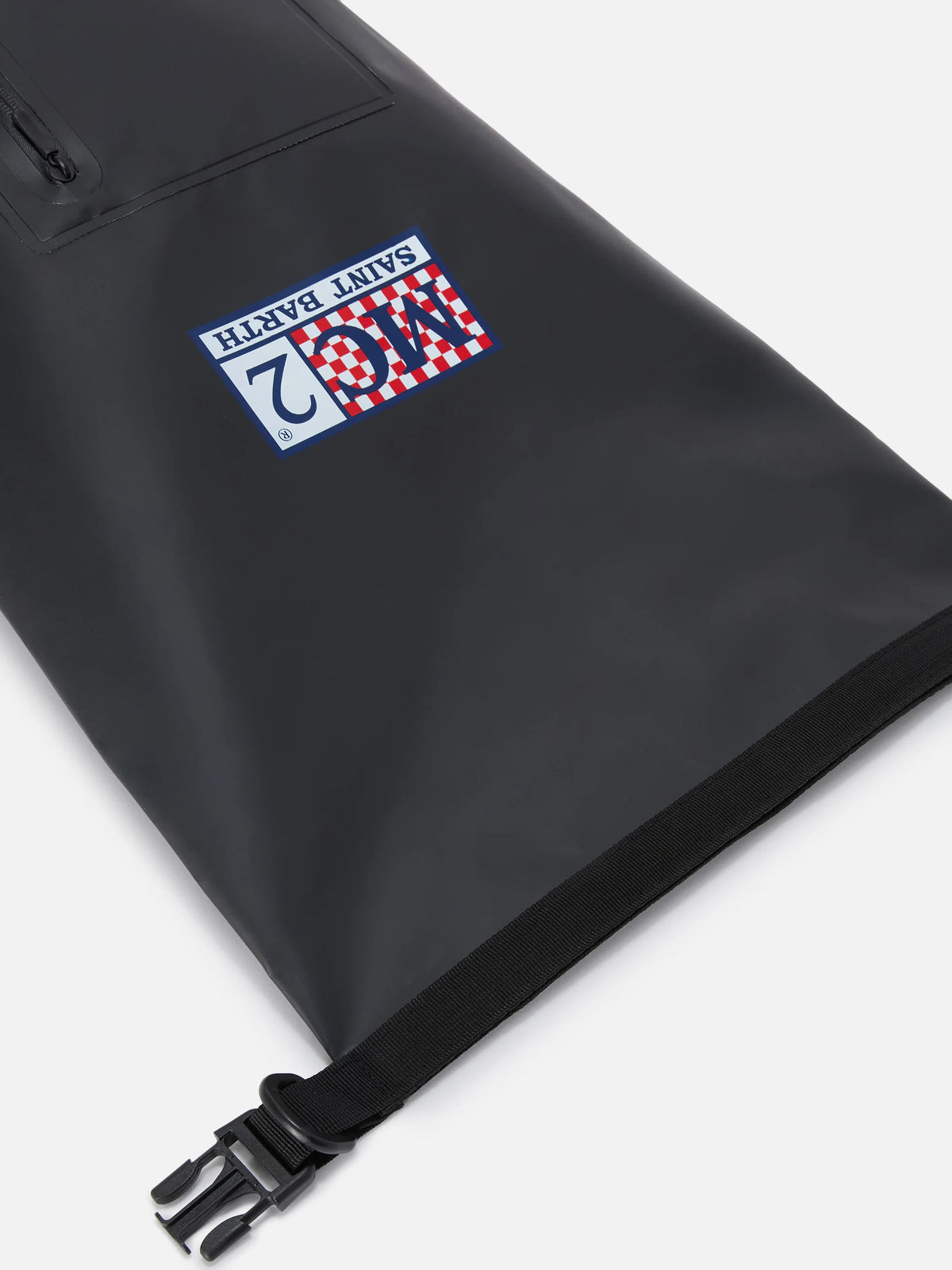 Backpack Aqua backpack in black solid-color PVC with printed logo