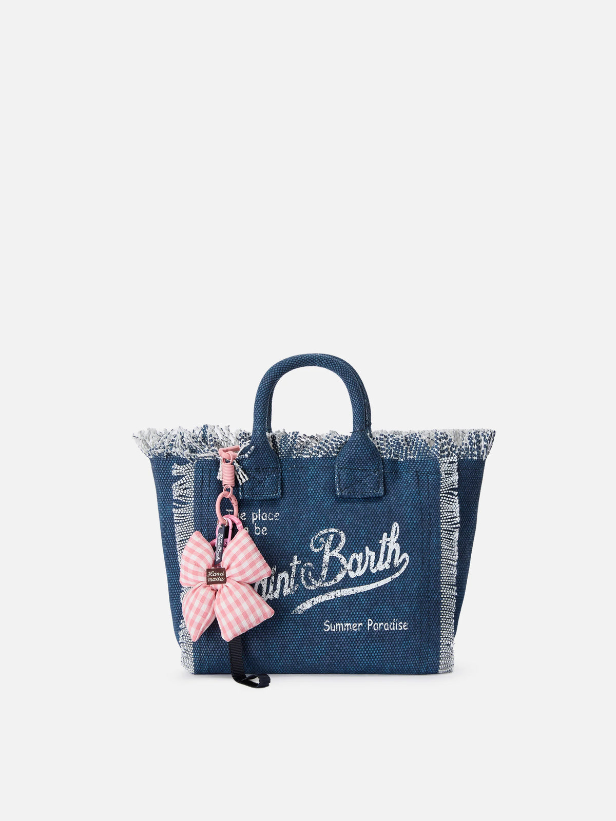 Funny bag Charm with crochet padded bow