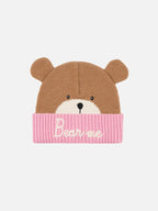 Girl pink crewneck sweater Danya with Courma lurex logo