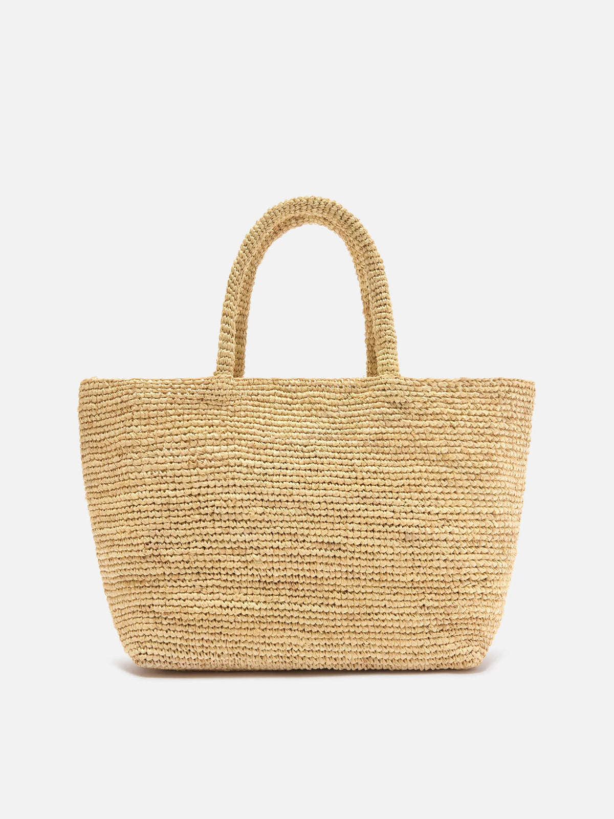 Beach medium raffia bag with contrasting embroidered logo