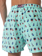 Lighting Micro Fantasy green watches and drinks print swim shorts